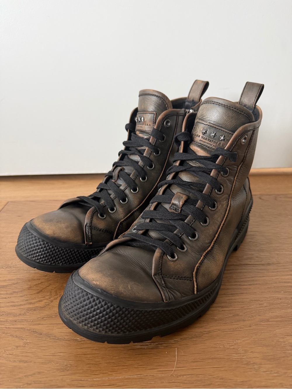John Varvatos Leather Boots Mens 9